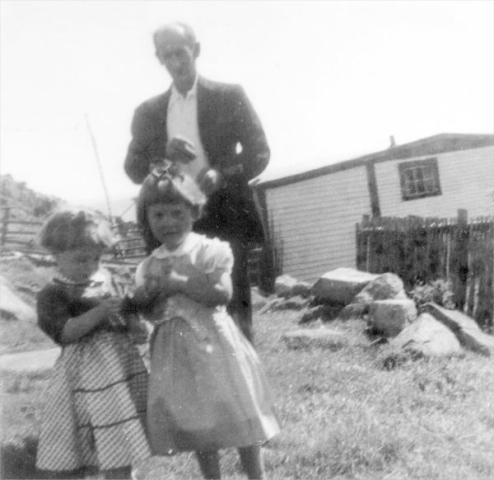 682: Peter Judge, and Marie &amp;amp; Jenny Kerrivan. (circa 1956) [courtesy of Jenny (Kerrivan) Harvie]  - Peter son of Peter Judge &amp;amp; Bridget Norman; Marie &amp;amp; Jenny daughters of Joseph Kerrivan &amp;amp; Madeline Bennett